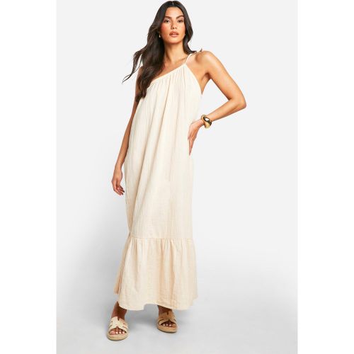 Robe Longue En Mousseline De Soie À Volants - 36 - boohoo - Modalova