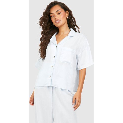 Chemise En Lin Boutonnée - 34 - boohoo - Modalova