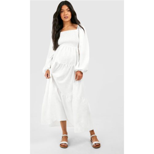Maternité - Robe De Grossesse Mi-Longue Froncée - 44 - boohoo - Modalova