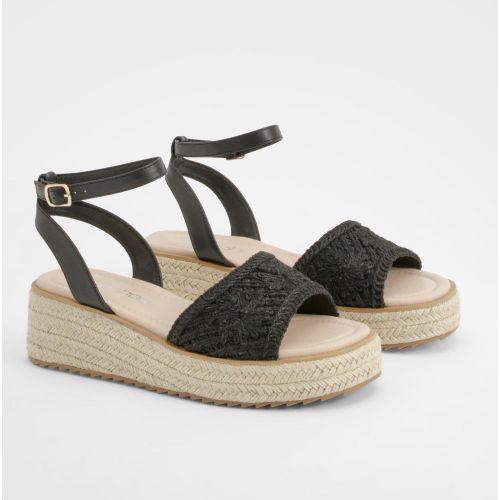 Sandales Compensées À Broderies - 40 - boohoo - Modalova