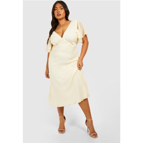 Grande Taille - Robe Mi-Longue À Manches Larges - 44 - boohoo - Modalova
