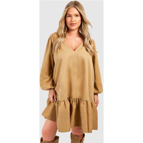 Grande Taille - Robe Trapèze À Manches Longues - 52 - boohoo - Modalova
