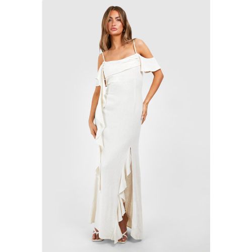 Robe Longue Drapée À Bretelles - 36 - boohoo - Modalova