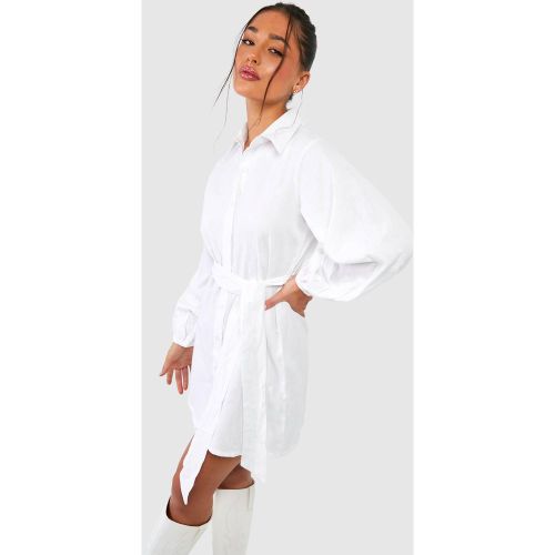 Petite" - Robe Chemise À Ceinture - 42 - boohoo - Modalova