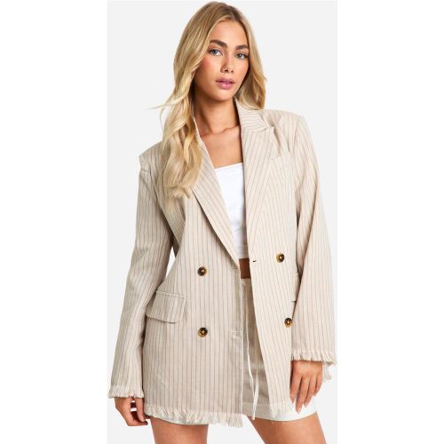 Blazer À Franges - 34 - boohoo - Modalova