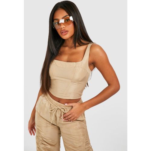 Crop Top À Coutures Apparentes - 34 - boohoo - Modalova