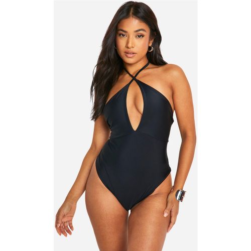 Petite" - Maillot De Bain Une Pièce À Bretelles Croisées - 36 - boohoo - Modalova