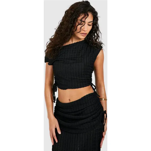 Petite" - Top Texturé Asymétrique - 34 - boohoo - Modalova