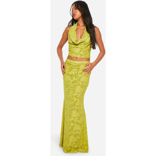 Jupe Longue Fleurie Taille Basse - 42 - boohoo - Modalova