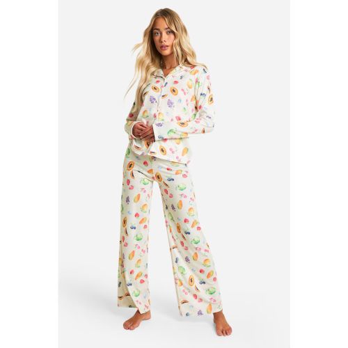 Ensemble De Pyjama À Imprimé Fruit - 40 - boohoo - Modalova