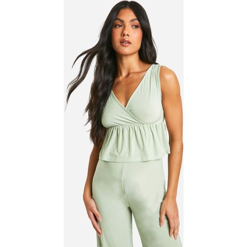 Maternité - Blouse De Grossesse Péplum À Col V - 38 - boohoo - Modalova