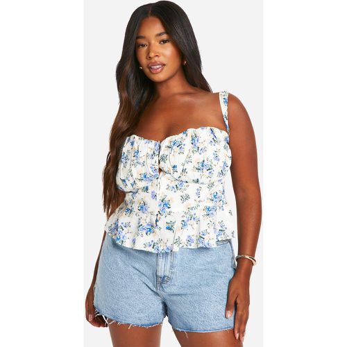 Grande Taille - Corset Fleuri - 46 - boohoo - Modalova