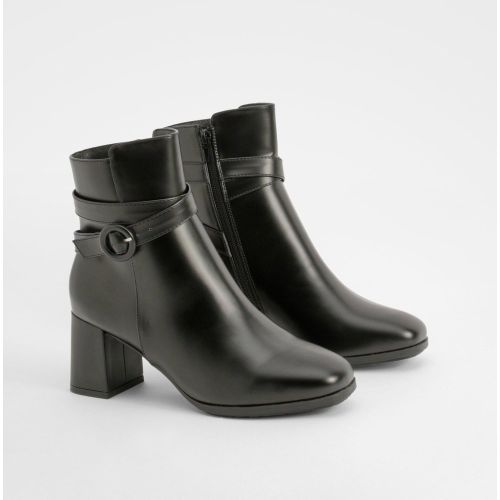 Bottines À Boucle Et Talon Carré - 39 - boohoo - Modalova