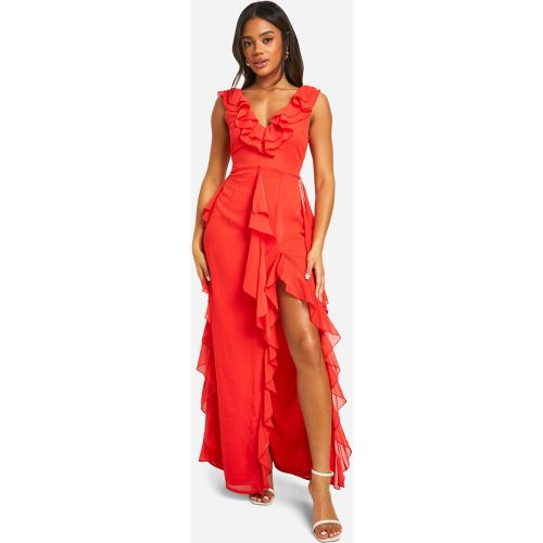 Robe Longue À Volants - 38 - boohoo - Modalova