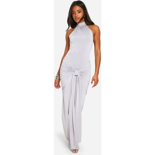 Robe Longue Moulante Nouée À Dos Nu - 38 - boohoo - Modalova