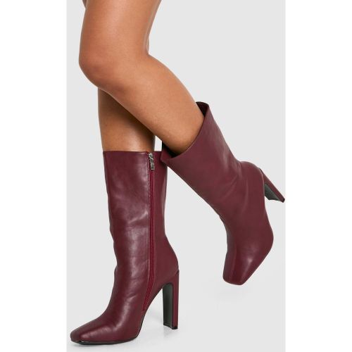 Bottes Carrées À Talon Fin - Pointure Large - 36 - boohoo - Modalova