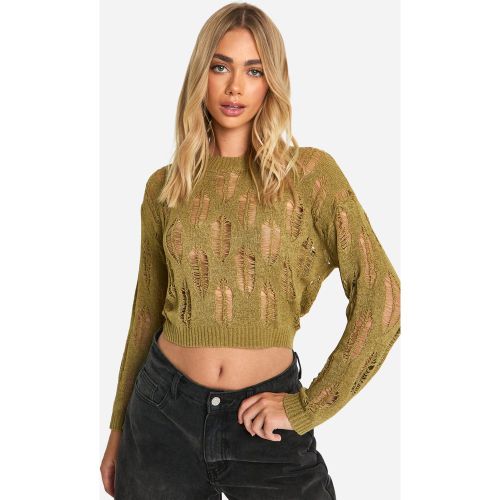 Pull En Maille À Découpes - L - boohoo - Modalova