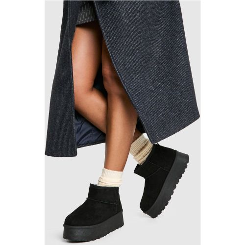 Bottes Synthétiques À Plateforme - 36 - boohoo - Modalova