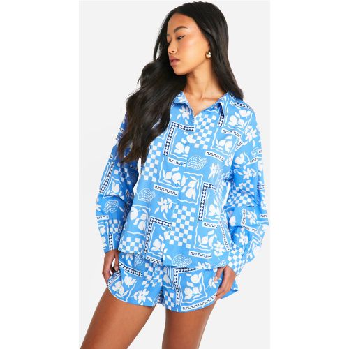 Chemise Oversize Imprimée - 34 - boohoo - Modalova