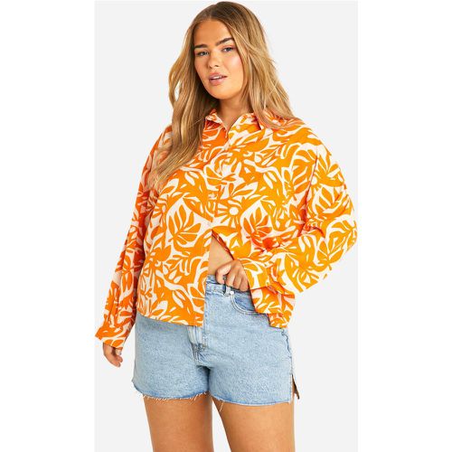 Grande Taille - Chemise À Imprimé Tropical - 46 - boohoo - Modalova