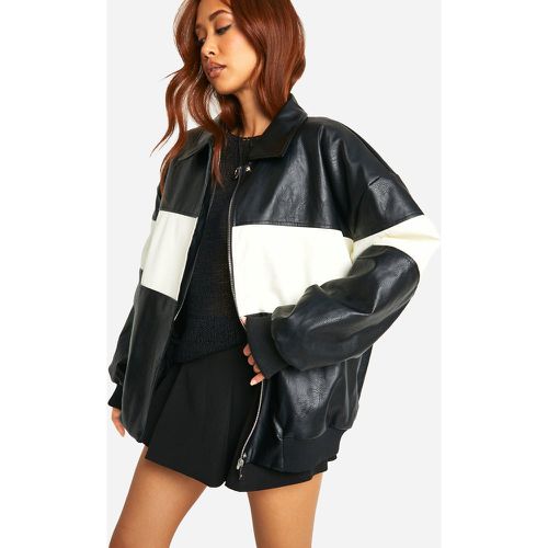 Bomber Oversize À Détail Contrastant - 40 - boohoo - Modalova