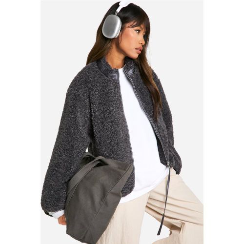 Veste En Polaire Texturée À Col Montant - 36 - boohoo - Modalova