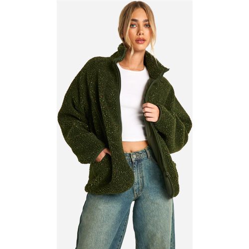 Veste Oversize Zippée Texturée - 42 - boohoo - Modalova