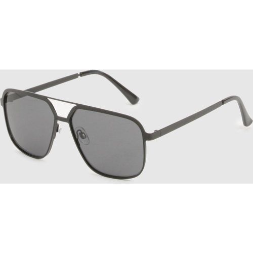 Silver Tinted Oversized Aviator Sunglasses - - boohoo - Modalova