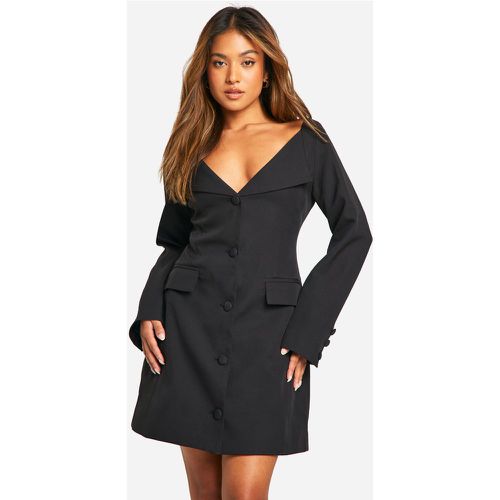 Petite" - Robe Blazer À Col Bateau - 40 - boohoo - Modalova