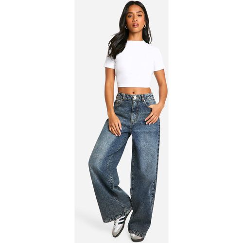 Petite" - Jean Large Basique Taille Haute - 36 - boohoo - Modalova