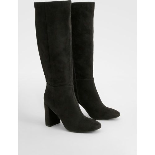 Bottes Hautes À Talon Carré - 40 - boohoo - Modalova