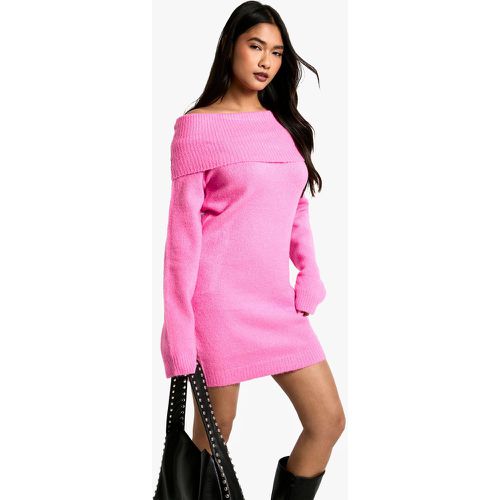 Robe Pull Côtelée À Col Bateau - S - boohoo - Modalova