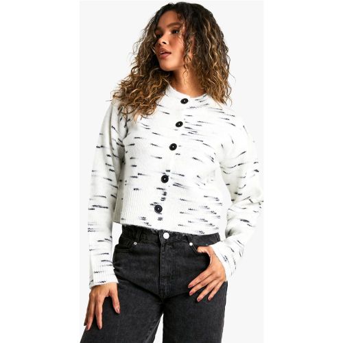 Cardigan Oversize En Maille Douce - Blanc Écru - Xl, Blanc Écru - boohoo - Modalova
