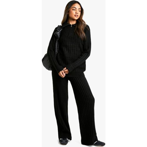 Ensemble Oversize Côtelé Avec Pull Zippé Et Pantalon Large - S - boohoo - Modalova