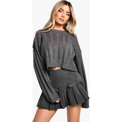 Pull Court En Maille Douce - M - boohoo - Modalova