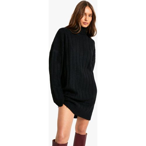 Robe Pull Côtelée À Col Roulé - M - boohoo - Modalova