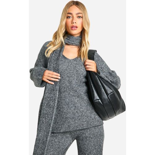 Pull Oversize À Col V Et Coutures Apparentes - L - boohoo - Modalova