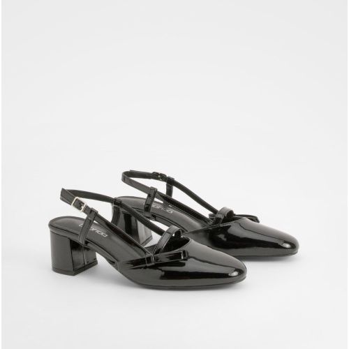 Ballerines En Synthétique À Petit Talon Carré - 36 - boohoo - Modalova