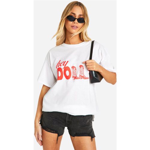 T-Shirt Oversize Imprimé - boohoo - Modalova