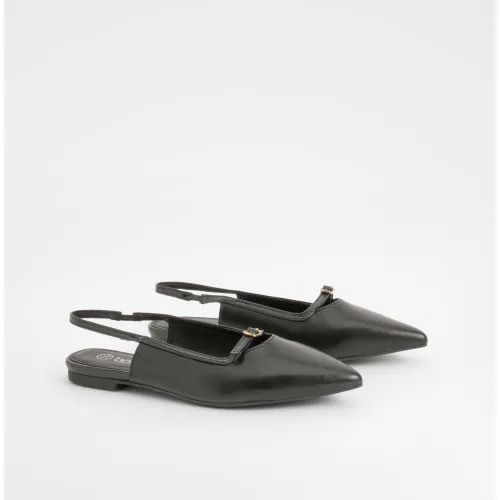 Chaussures Plates Avec Bride À La Cheville - Pointure Large - 36 - boohoo - Modalova