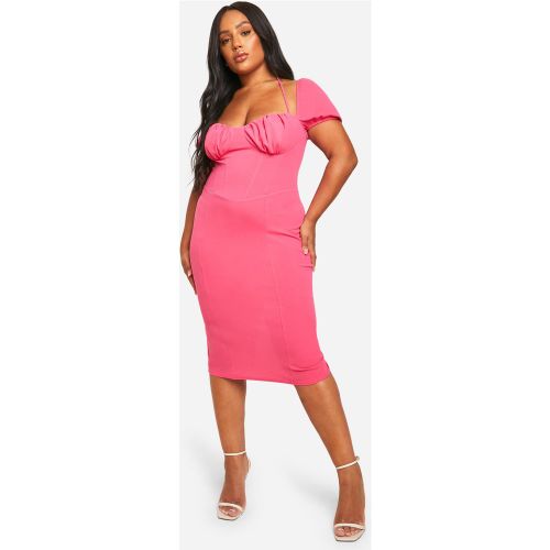 Grande Taille - Robe Mi-Longue À Manches Bouffantes - 44 - boohoo - Modalova