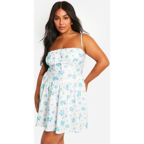 Grande Taille - Robe Champêtre Fleurie - 44 - boohoo - Modalova