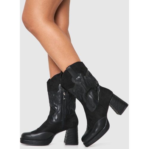 Bottines À Plateforme Et Talon - 36 - boohoo - Modalova