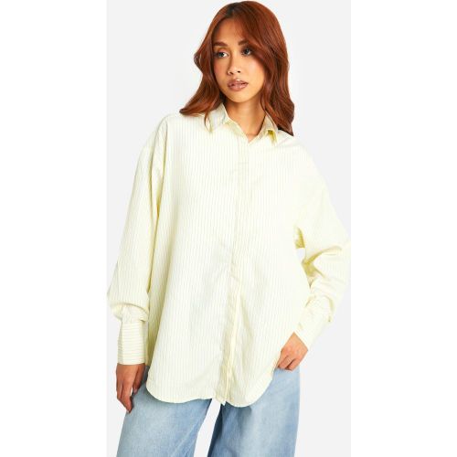 Chemise Oversize En Popeline À Rayures Et - 36 - boohoo - Modalova