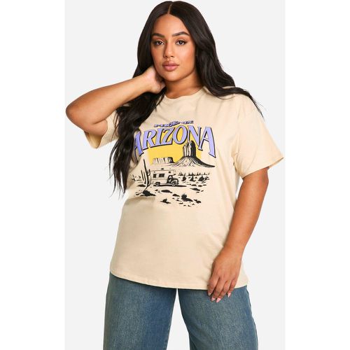 Grande Taille - T-Shirt Oversize À Slogan Arizona - 46 - boohoo - Modalova