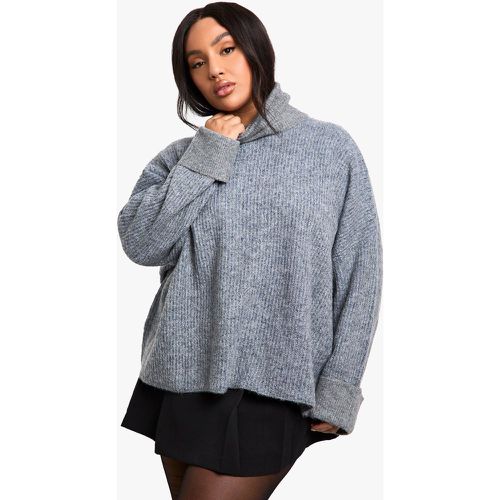 Grande Taille - Pull Long À Col Roulé Et Manches Chauve-Souris - 44-46 - boohoo - Modalova