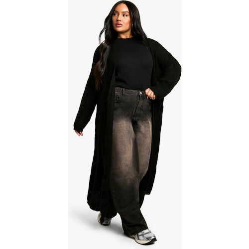 Grande Taille - Cardigan Long Côtelé - 44-46 - boohoo - Modalova