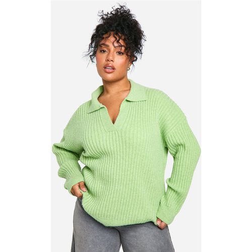 Grande Taille - Pull Large En Maille Côtelée - 44-46 - boohoo - Modalova