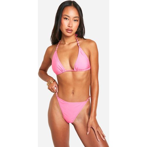 Bas De Maillot Tanga À Bordures Dorées - 36 - boohoo - Modalova