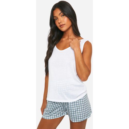 Maternité - Ensemble De Pyjama À Imprimé Vichy - 36 - boohoo - Modalova